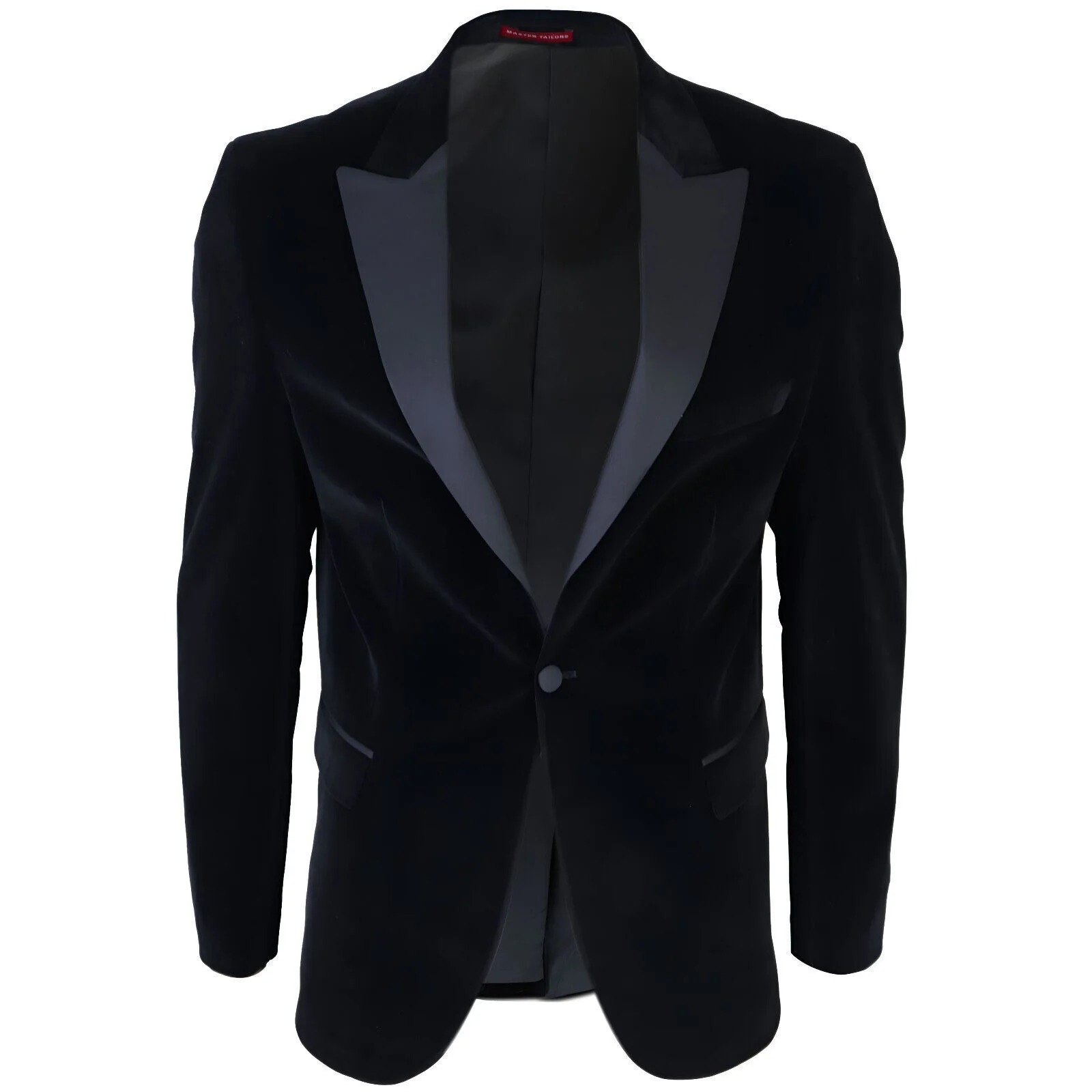 Men’s Black Velvet Slim Fit Tuxedo Blazer Elegant Formal Party Jacket