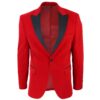 Men’s Red Slim Fit Tuxedo Blazer Stylish Formal Party Jacket